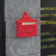 Vidaxl wandgemonteerde brievenbus met opslag rood 40,5 x 16 x 45 cm