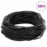 Vidaxl leren koord zwart ø1,5 mm x 50 m leer - afbeelding 1