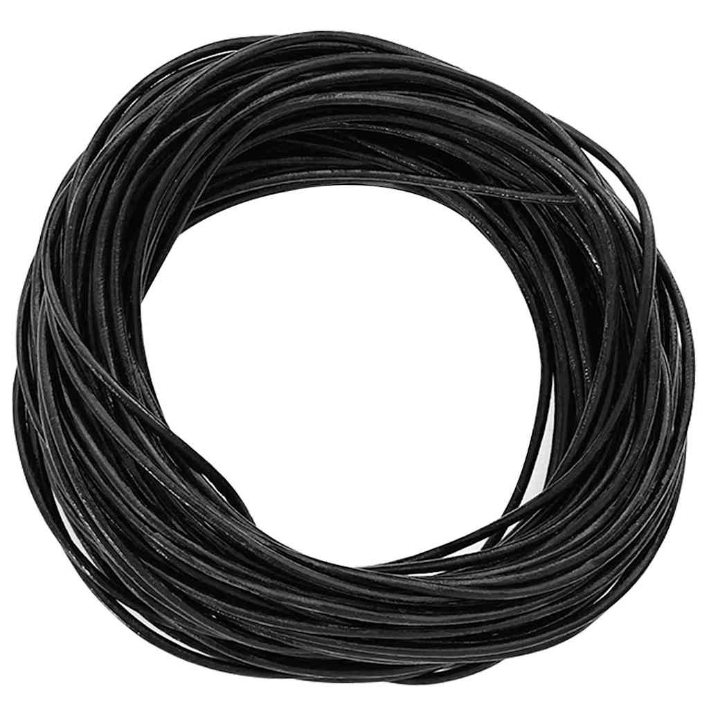Vidaxl leren koord zwart ø2 mm x 5 m leer