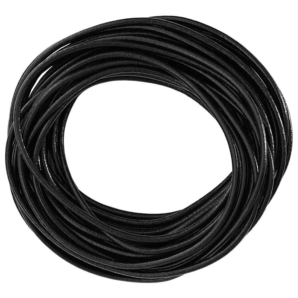 Vidaxl leren koord zwart ø3 mm x 10 m leer