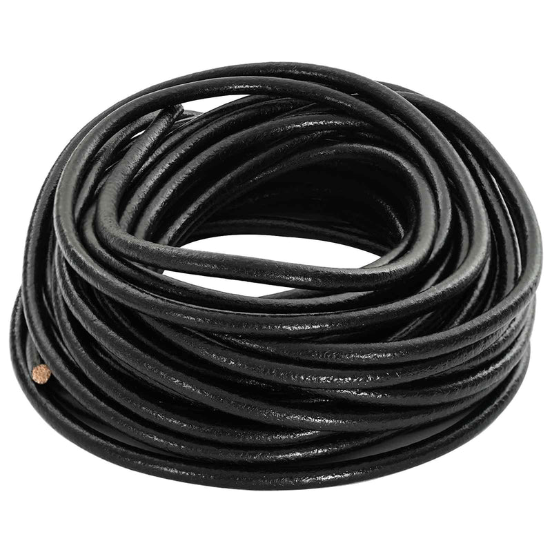 Vidaxl leren koord 1 zwart ø4 mm x 5 m leer