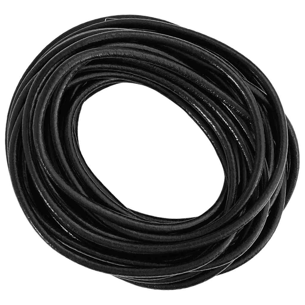 Vidaxl leren koord zwart ø4 mm x 10 m leer