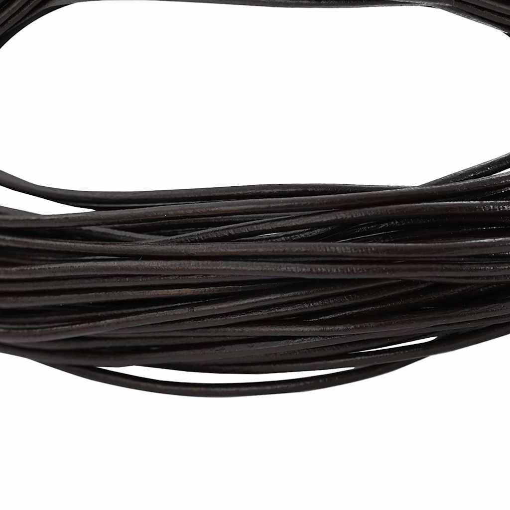 Vidaxl leren koord donkerbruin ø1 mm x 50 m leer