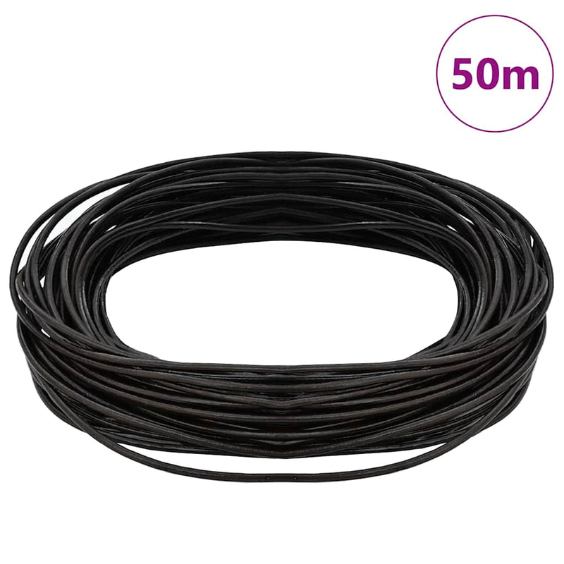 Vidaxl leren koord donkerbruin ø2 mm x 50 m leer
