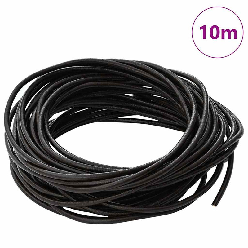 Vidaxl leren koord donkerbruin ø2,5 mm x 10 m leer