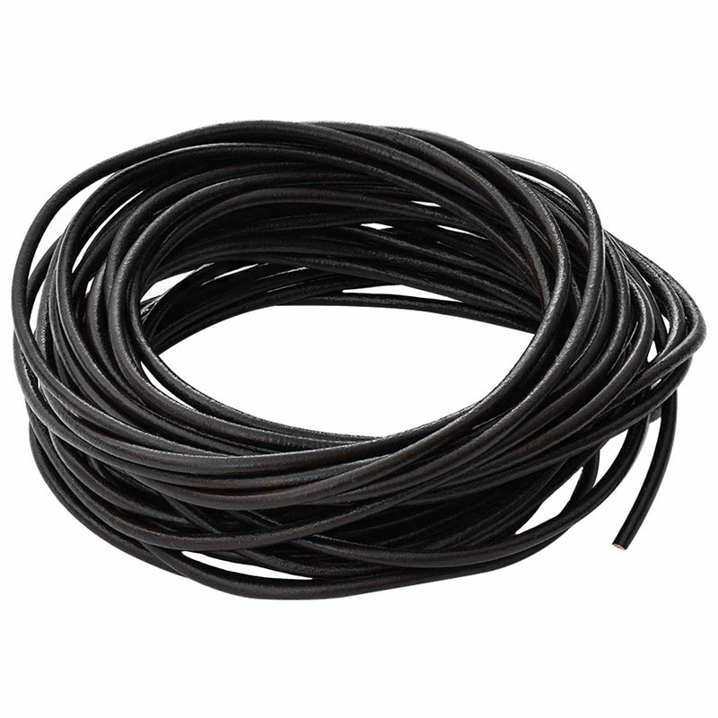 Vidaxl leren koord 1 donkerbruin ø2,5 mm x 50 m leer