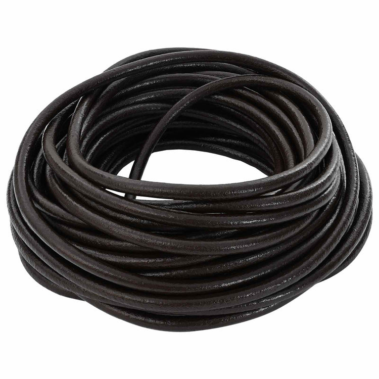 Vidaxl leren koord 1 donkerbruin ø4 mm x 5 m leer