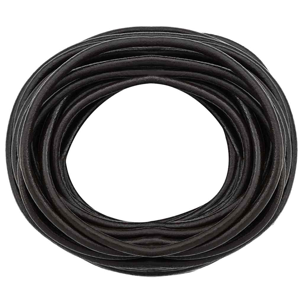 Vidaxl leren koord donkerbruin ø4 mm x 50 m leer