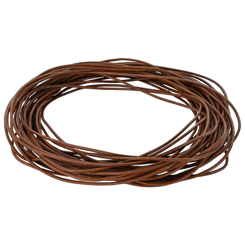 Vidaxl leren koord 1 licht bruin ø1 mm x 50 m leer
