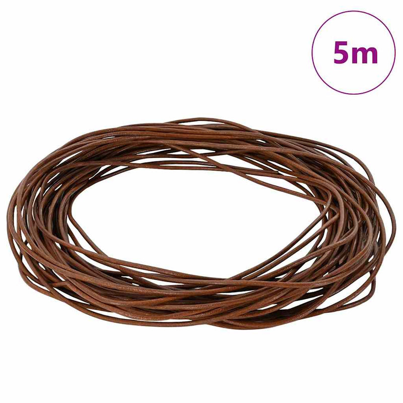 Vidaxl leren koord licht bruin ø1,5 mm x 5 m leer