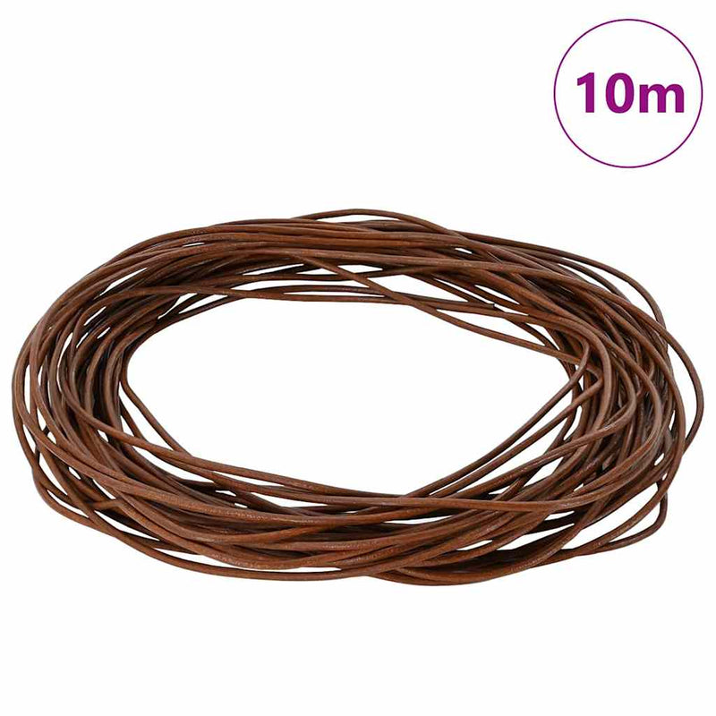 Vidaxl leren koord licht bruin ø1,5 mm x 10 m leer