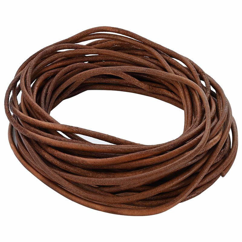 Vidaxl leren koord 1 licht bruin ø2,5 mm x 10 m leer