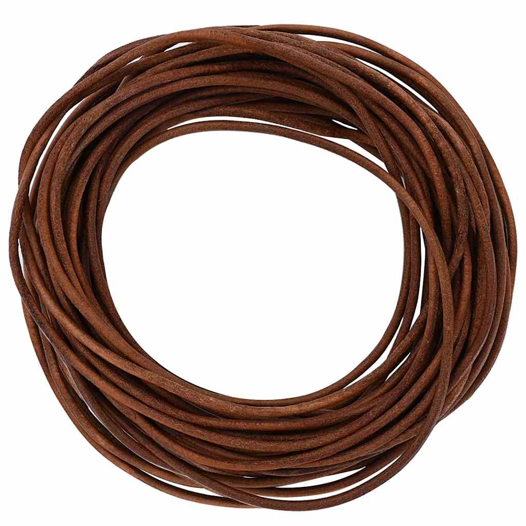 Vidaxl leren koord licht bruin ø2,5 mm x 50 m leer