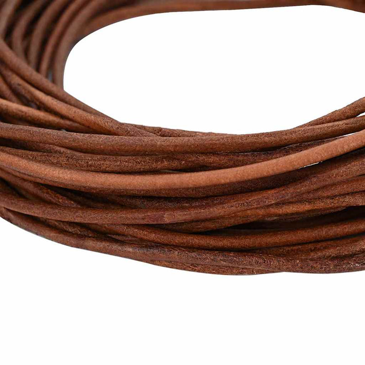 Vidaxl leren koord licht bruin ø3 mm x 50 m leer