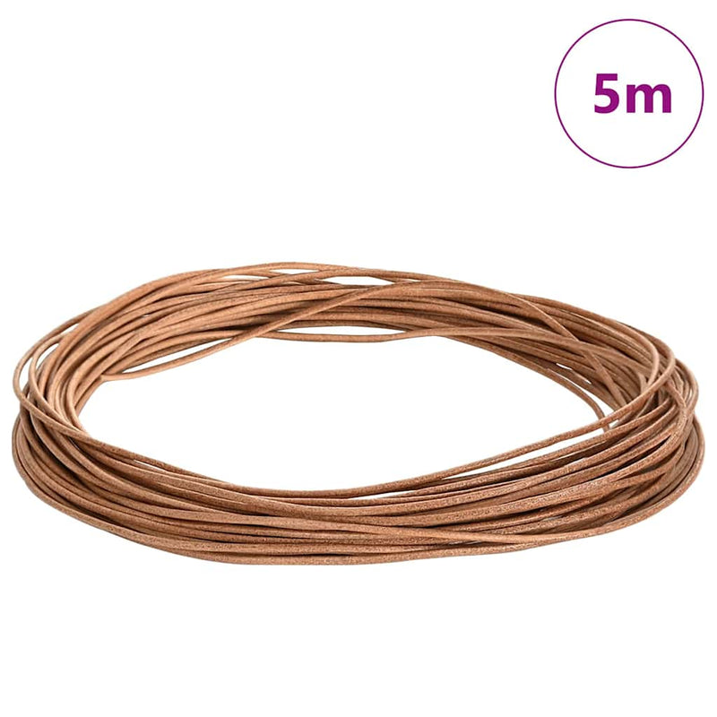 Vidaxl leren koord bruin ø2 mm x 5 m leer