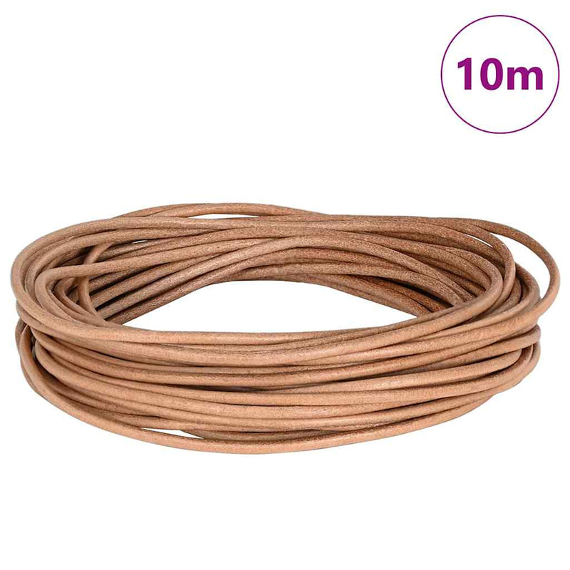 Vidaxl leren koord bruin ø2,5 mm x 10 m leer