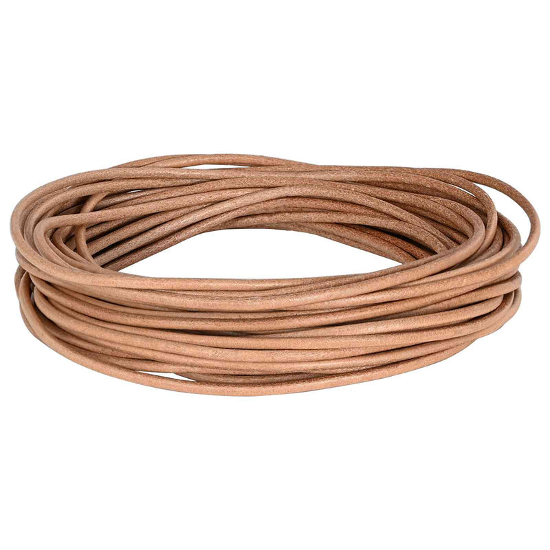 Vidaxl leren koord 1 bruin ø2,5 mm x 50 m leer