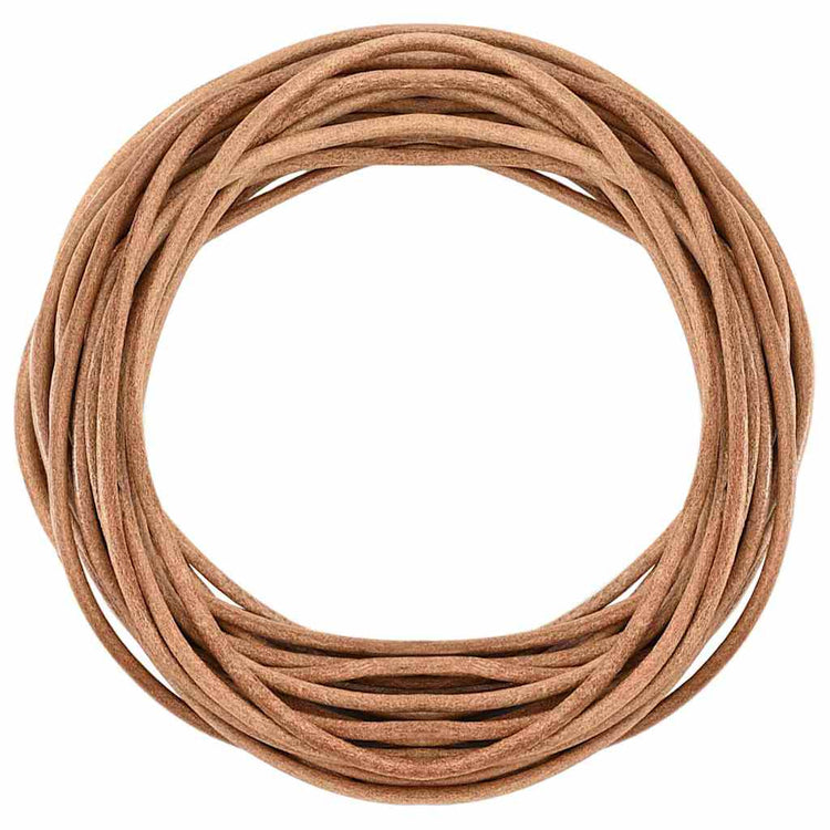 Vidaxl leren koord 1 bruin ø2,5 mm x 50 m leer