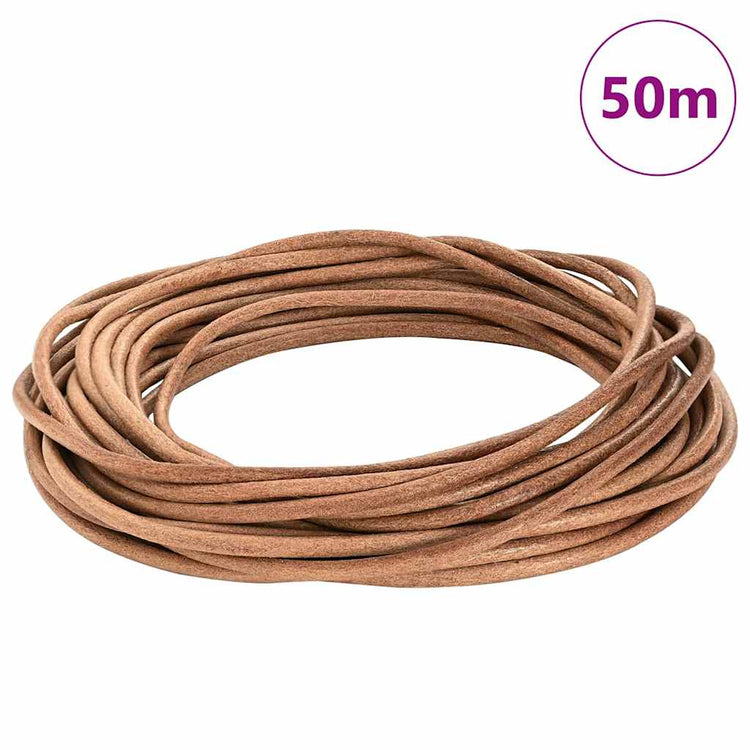 Vidaxl leren koord bruin ø4 mm x 50 m leer
