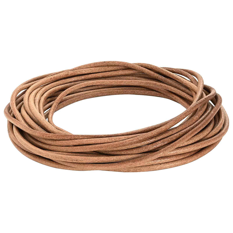 Vidaxl leren koord 1 bruin ø5 mm x 50 m leer
