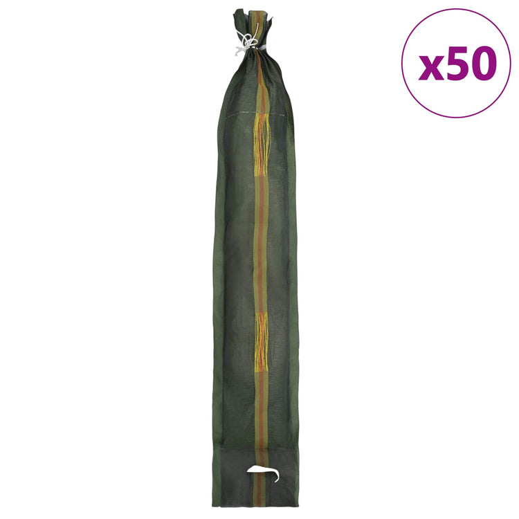 Vidaxl zandzakken 50 st donkergroen 120 x 27 cm hdpe