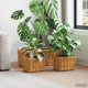 Vidaxl plantenmand met opslag gendt 3 st natuurlijk bruin kubu rattan