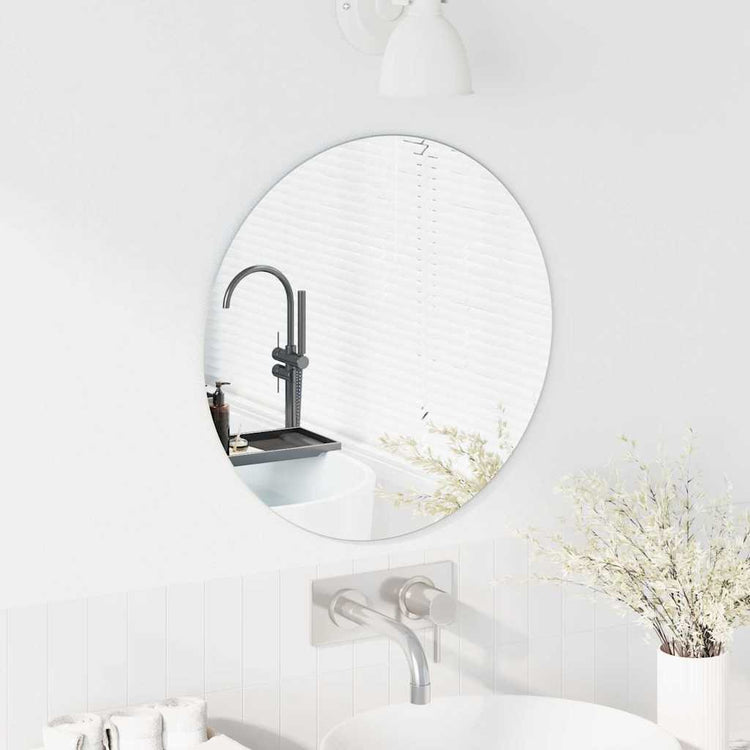 Vidaxl wandspiegel rond ø 50 cm gehard glas