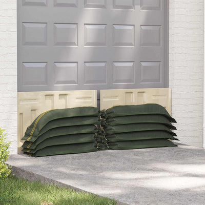 Vidaxl zandzakken 10 st donkergroen 120 x 27 cm hdpe