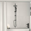 Vidaxl doucheset zwart 47 x 20 x 95 cm roestvrij staal