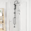 Vidaxl doucheset zwart 47 x 20 x 95 cm roestvrij staal