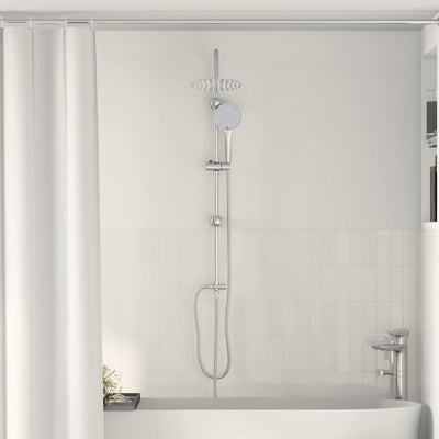 Vidaxl doucheset zilver 47 x 20 x 95 cm roestvrij staal