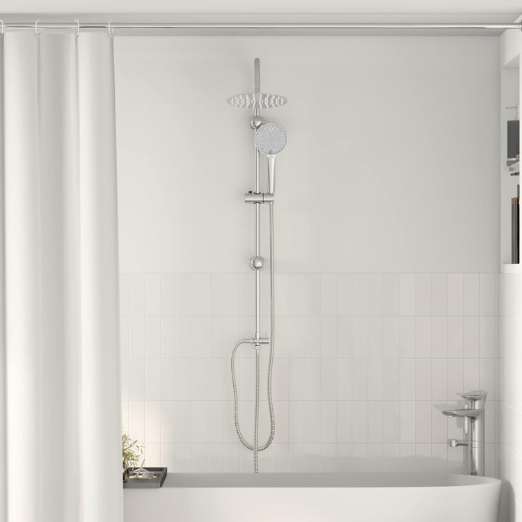 Vidaxl douche systeem zilver 47 x 20 x 95 cm roestvrij staal