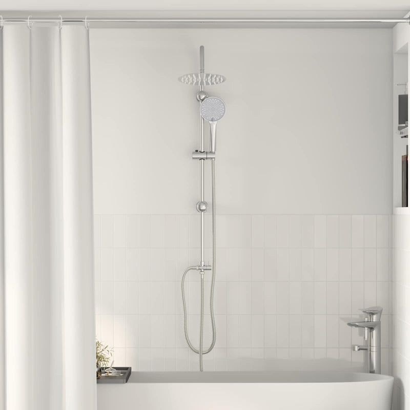 Vidaxl doucheset zilver 47 x 20 x 95 cm roestvrij staal