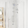 Vidaxl doucheset zilver 47 x 20 x 95 cm roestvrij staal