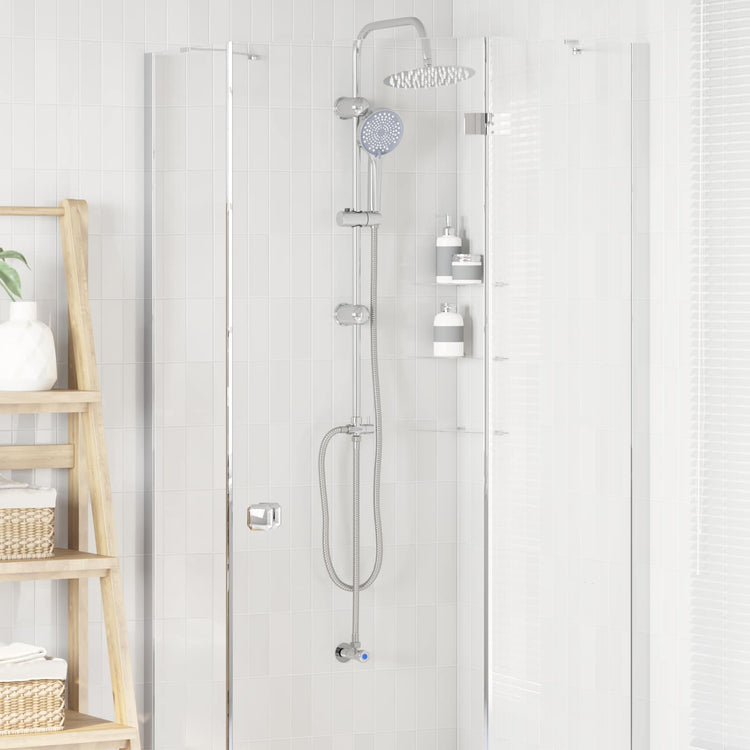 Vidaxl douche systeem zilver 47 x 20 x 95 cm roestvrij staal