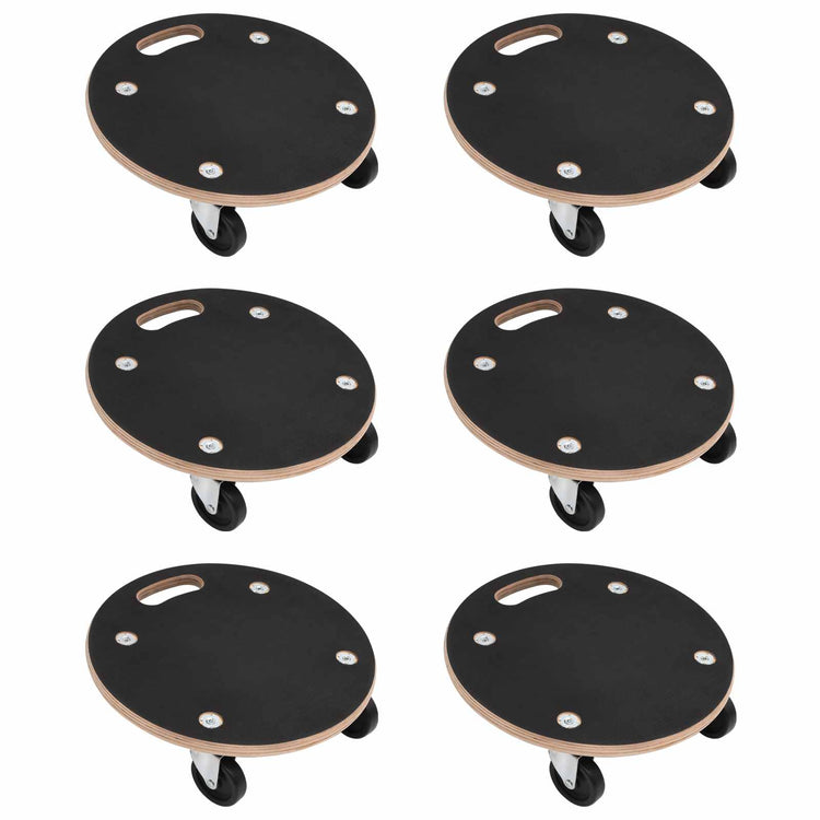 Vidaxl transportkar 6 pcs grijs multiplex