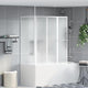 Vidaxl bad scheidingswand mat 120 x 70 x 137 cm aluminium
