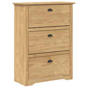 Vidaxl schoenenrek bodo 80 x 35 x 118 cm bewerkt hout honingbruin - afbeelding 2