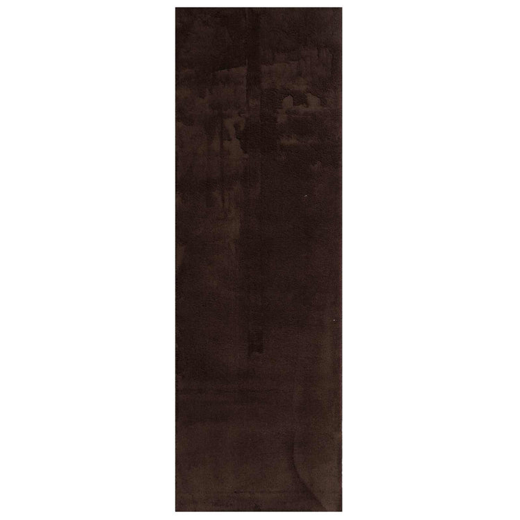 Vidaxl medium pile zachte en wasbare tapijt huarte bruin 250 x 80 cm