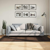 Vidaxl vloerkleed huarte bruin 100 x 200 cm 100% polyester plat - afbeelding 1