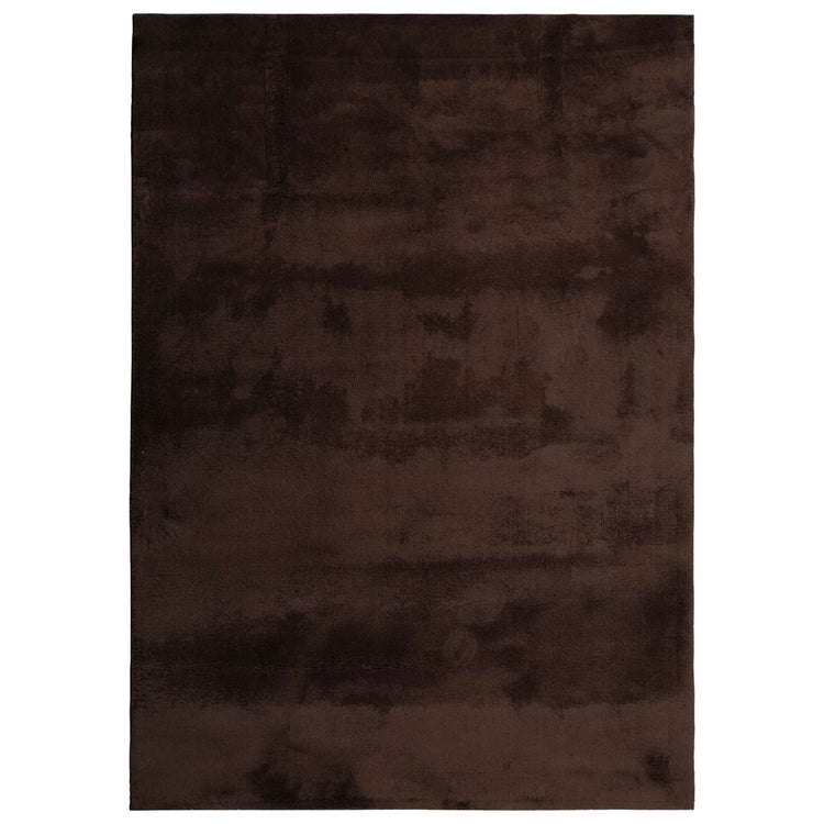 Vidaxl medium pile zachte en wasbare tapijt huarte bruin 170 x 120 cm