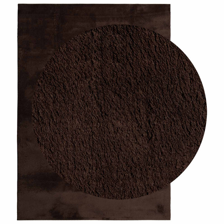 Vidaxl medium pile zachte en wasbare tapijt huarte bruin 200 x 140 cm
