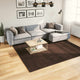 Vidaxl medium pile zachte en wasbare tapijt huarte bruin 240 x 240 cm