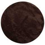 Vidaxl medium pile zachte en wasbare tapijt huarte bruin ø 160 cm - afbeelding 2