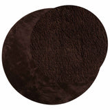 Vidaxl medium pile zachte en wasbare tapijt huarte bruin ø 160 cm - afbeelding 3