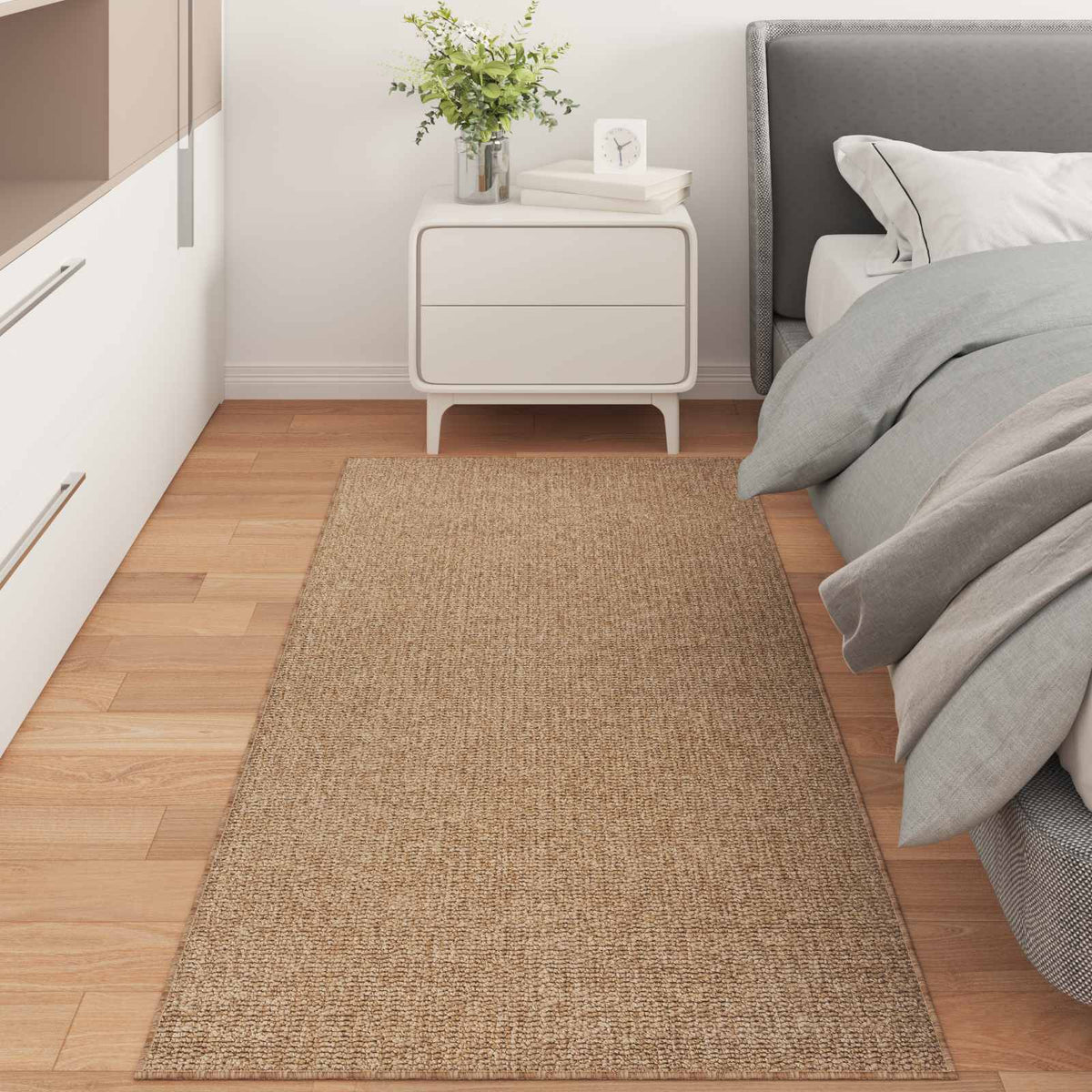 Vidaxl vloerkleden rechthoekig huarte naturel 150 x 80 cm polyester