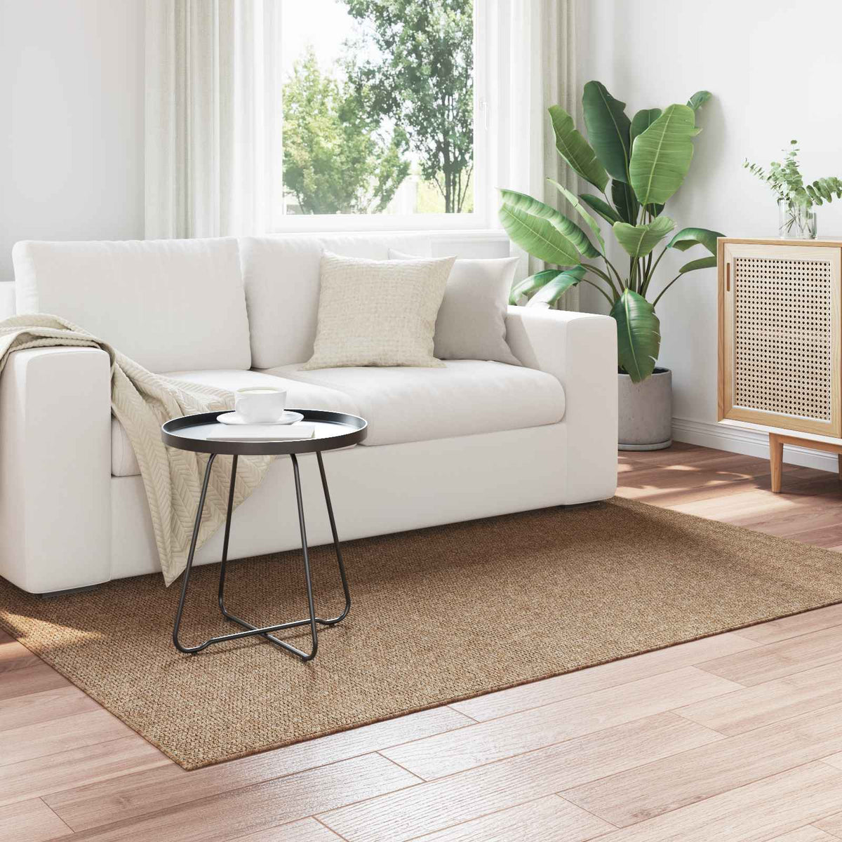 Vidaxl binnen- en buitentapijt agira naturel 230 x 160 cm polyester