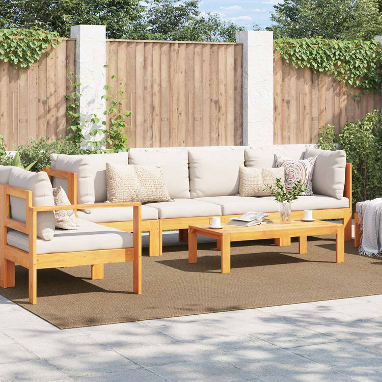 Vidaxl binnen- en buitentapijt agira naturel 340 x 240 cm polyester