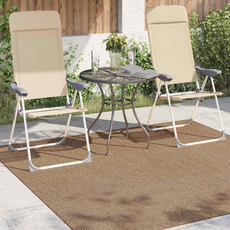 Vidaxl binnen- en buitentapijt agira naturel 200 x 200 cm polyester