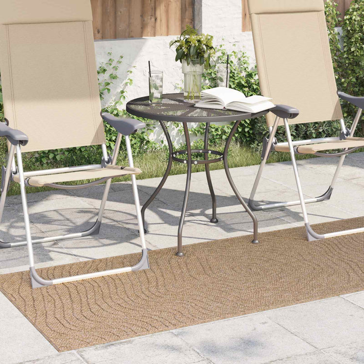 Vidaxl vloerkleden moiré huarte naturel 200 x 80 cm polyester